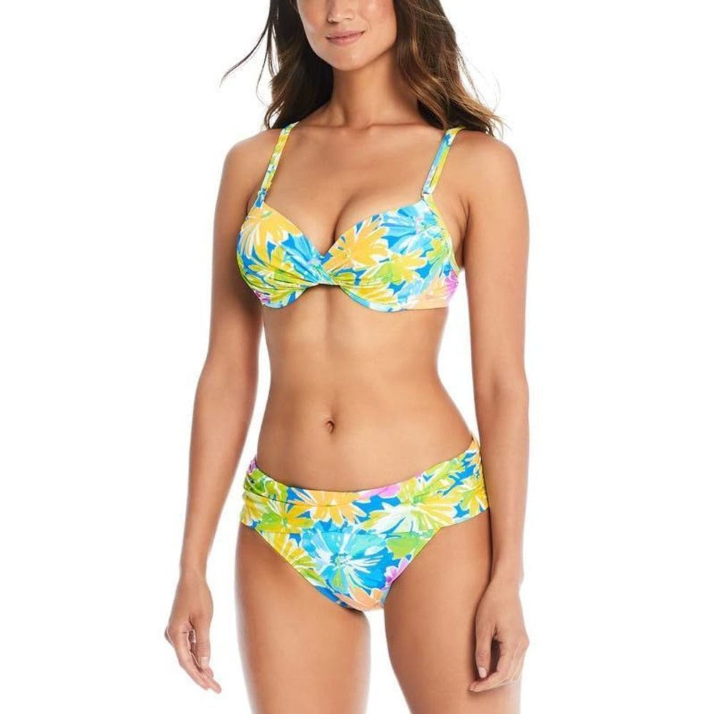 Bleu Rod Beattie Women's Twist-Front Bikini Top Blue Multicolor 6